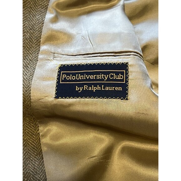 Polo University Club Ralph Lauren Blazer Mens Wool USA Professor‎ Patches Size - Picture 4 of 16